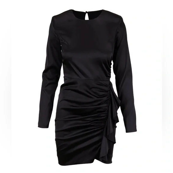 Veronica Beard Rula Ruched Silk Dress - Picture 3 of 14